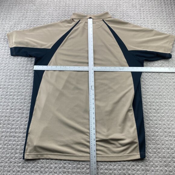 Under ARMOUR US Golf Shirt Heat Gear Men XXL Brown Black Activewear Golfer Golf - Picture 6 of 8